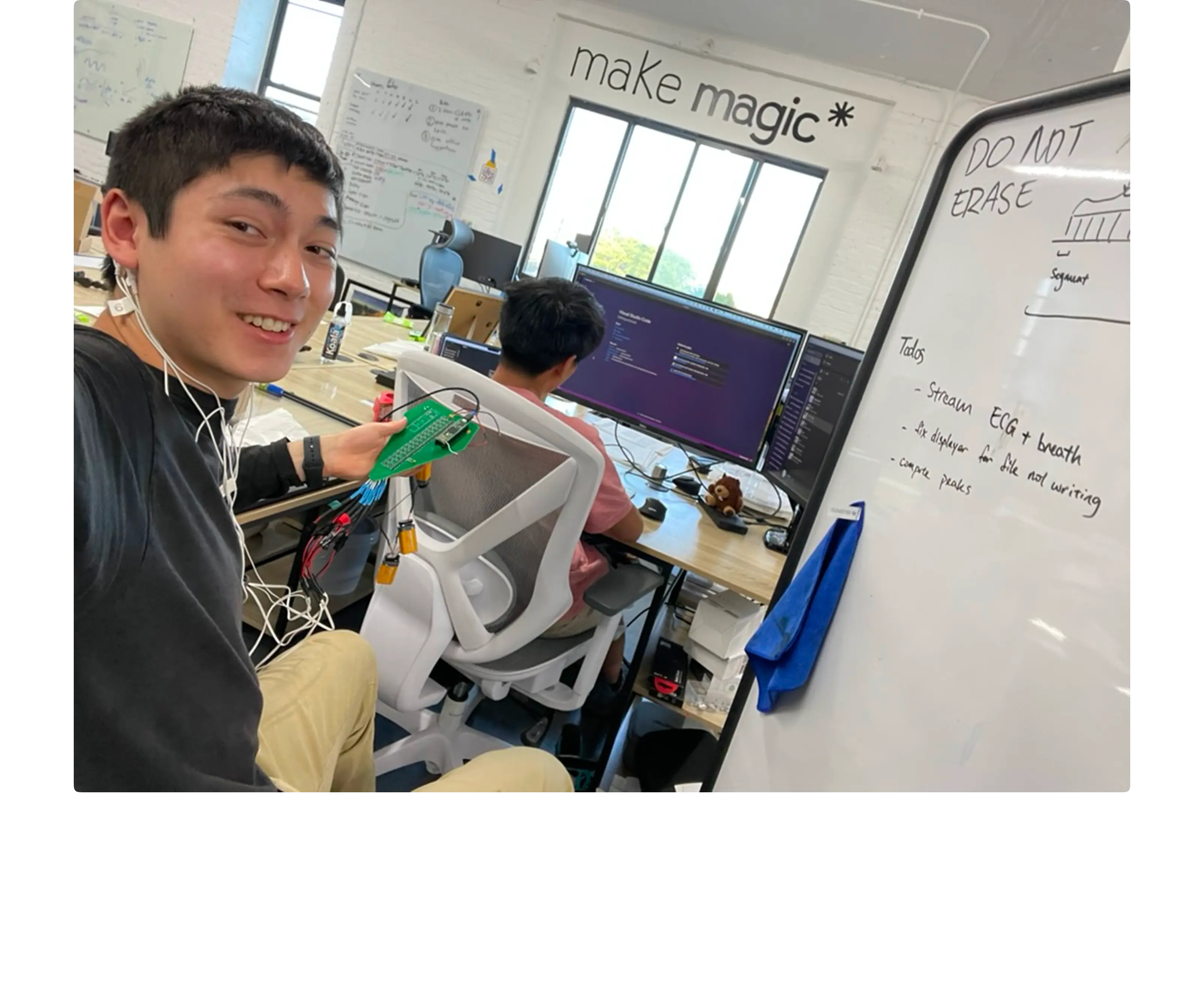 dev work at orbit selfie