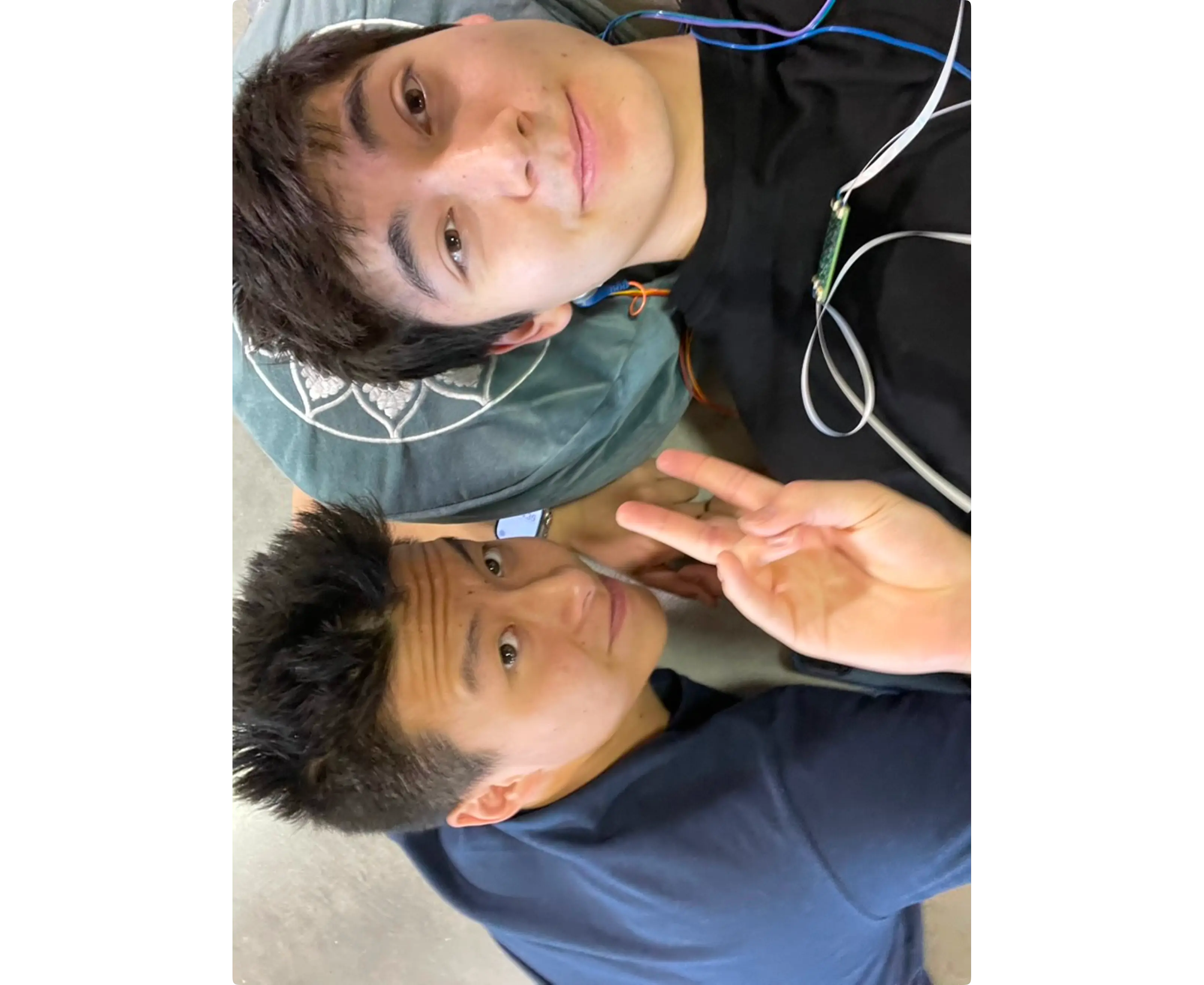 huxley and steven selfie